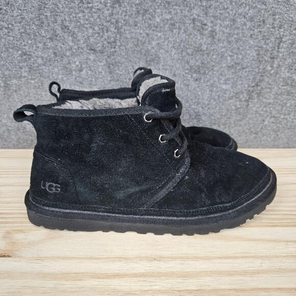Ugg Mens Black Suede Chukka Boots Size 9 - Picture 5 of 11